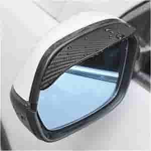 2PCS Car Rear View Mirror Rain Visor Guard, Carbon Fiber Side Mirror Rain Eyebrow, Waterproof Auto Smoke Guard, Universal for Cars