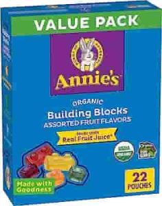 Annie's Organic Building Blocks Fruit Flavored Snacks, Assorted Fruit Flavors, Gluten Free