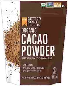 BetterBody Foods Organic Cacao Powder, Non-GMO, Gluten-Free Superfood, Cocoa
