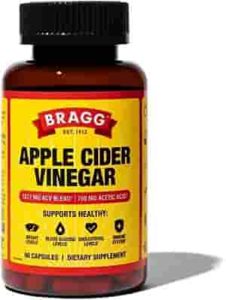 Bragg Apple Cider Vinegar Capsules - Vitamin D3 & Zinc - 750mg of Acetic Acid – Immune & Weight Management Support - Non-GMO, Vegan, Gluten Free