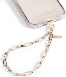 Case-Mate Phone Charm with Gold Metal Chain - Detachable Phone Lanyard, Hands-Free Wrist strap, Adjustable Phone Strap Grip