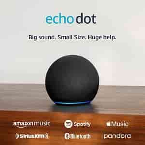 Echo Dot (5th Gen, 2022 release) With bigger vibrant sound, helpful routines and Alexa Charcoal