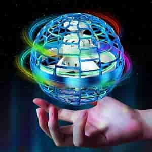 Flying Ball Toy Globe 360°Rotating Hand Controlled Flying Orb Ball Toys Magic Led
