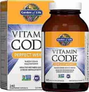 Garden of Life Multivitamin Code Perfect Weight Loss for Women and Men, Healthy Active Metabolism