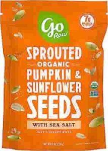 Go Raw Pumpkin & Sunflower Seeds with Sea Salt, Sprouted & Organic, 10 oz. bag Keto Paleo Gluten Free Vegan