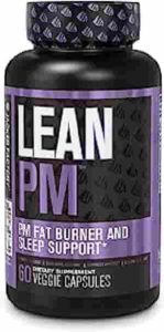 Jacked Factory Lean PM Night Time Fat Burner, Sleep Aid Supplement, & Appetite Suppressant for Men and Women