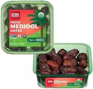 Natural Delights Organic Medjool Dates – Large & Plump USDA Certified Organic Dates Medjool, Non-GMO Verified, Good Source of Fiber, Naturally Sweet Fruit Snack, Perfect for On-the-Go - Whole Medjool Dates Organic