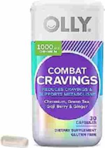 OLLY Combat Cravings, Metabolism & Energy Support Supplement, Chromium, Green Tea, Goji Berry, Ginger, Boost Energy