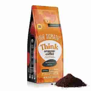 Organic Ground Mushroom Coffee by Four Sigmatic Dark Roast, Fair Trade Gourmet Coffee with Lion's Mane, Chaga & Mushroom Powder