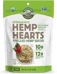 Organic Hemp Hearts, 12oz; 10g Plant Based Protein and 12g Omega 3 & 6 per Srv Smoothies, yogurt & salad Non-GMO, Vegan, Keto, Paleo, Gluten Free Manitoba Harvest