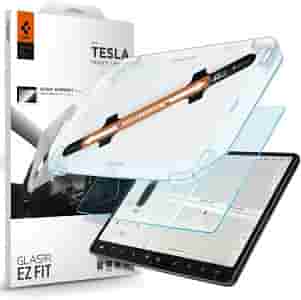 Spigen Tempered Glass Screen Protector [GlasTR EZ FIT] designed for Tesla Model 3 Y Dashboard Touchscreen